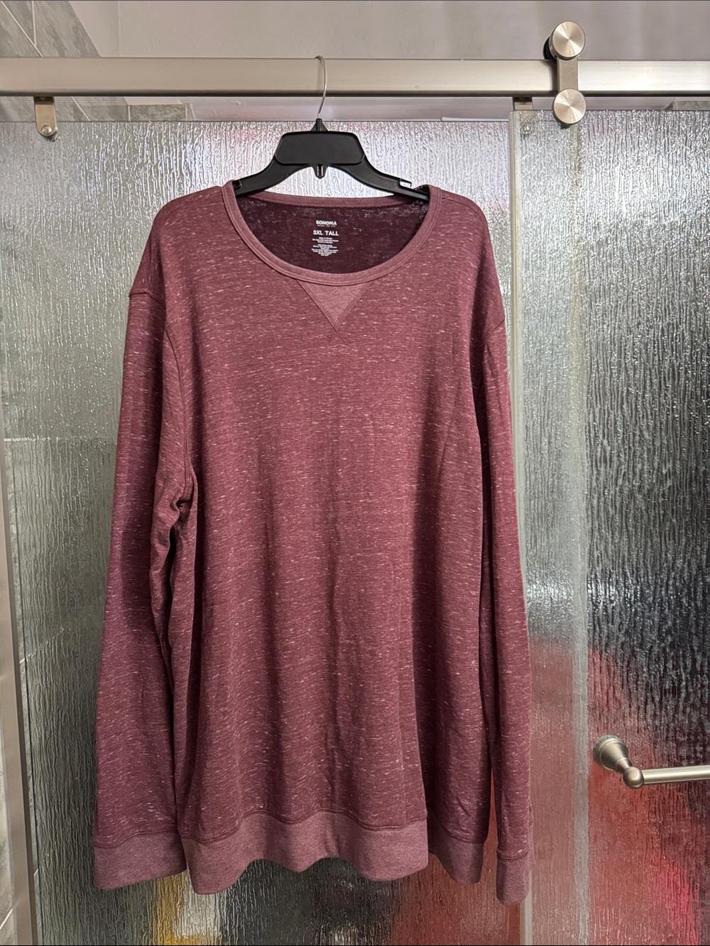 Men's Marled Wine Crewneck Sweatshirt